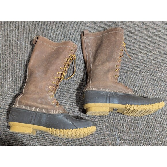 VINTAGE L.L. BEAN 16" Maine Hunting Boots Men's Size 11 M Tall Duck Boots - Picture 3 of 6